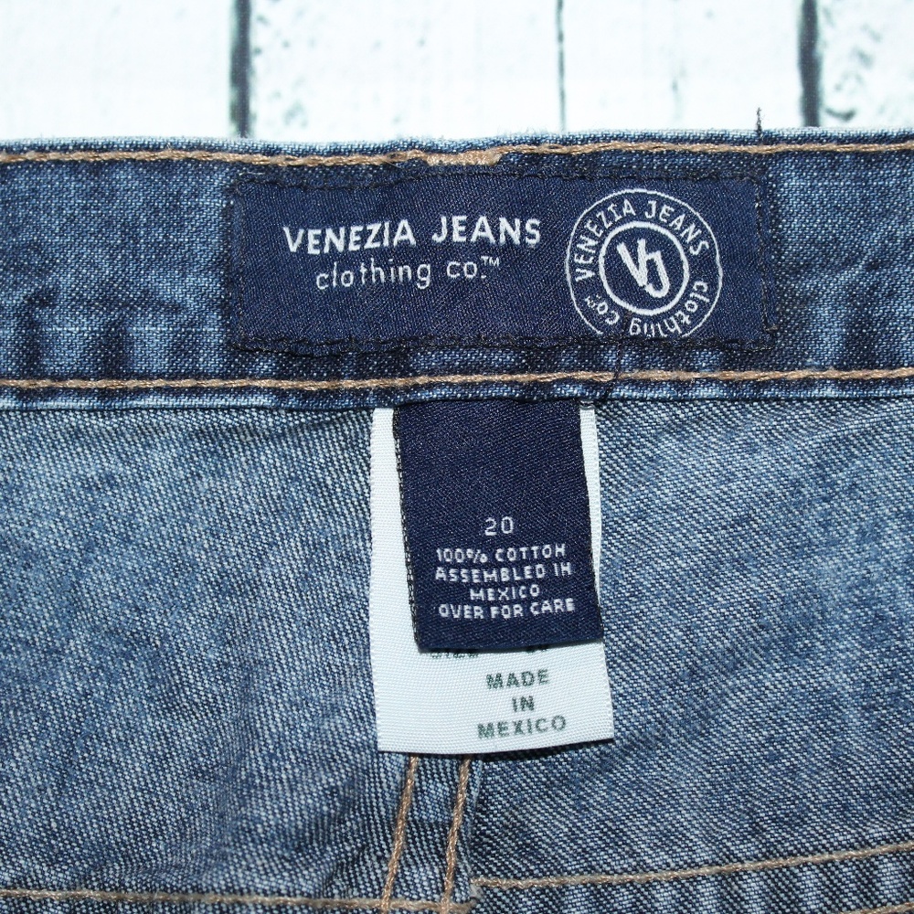 Venezia Sz 20W Medium Stonewash Straight Jeans #110 - Picture 7 of 8